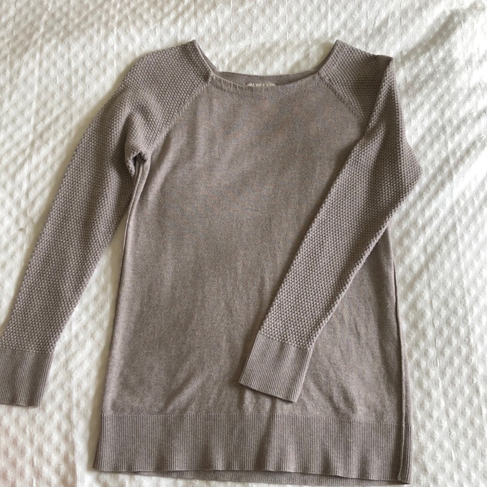 Loft textured sleeve sweater